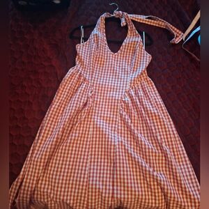 Red and White Gingham Dress